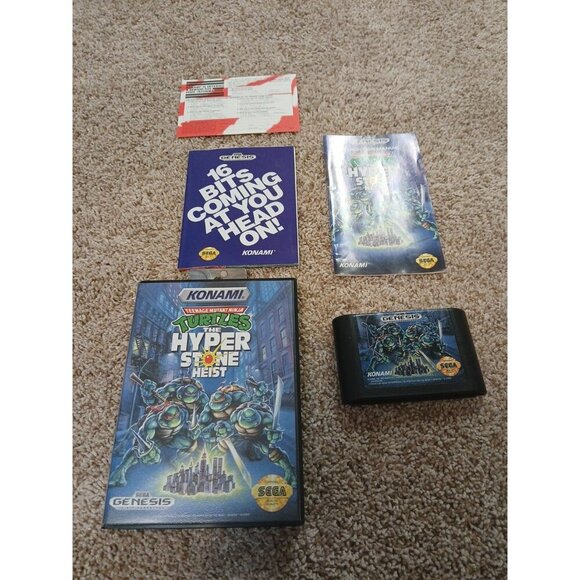 Other - Teenage Mutant Ninja Turtles Hyperstone Heist TMNT Sega Genesis CIB Case Manual